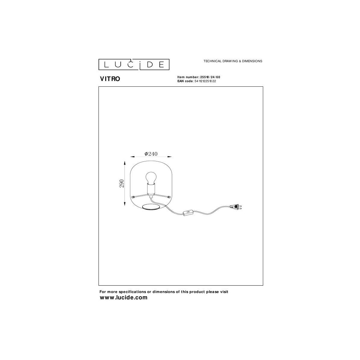 Lucide VITRO 25510/24/60