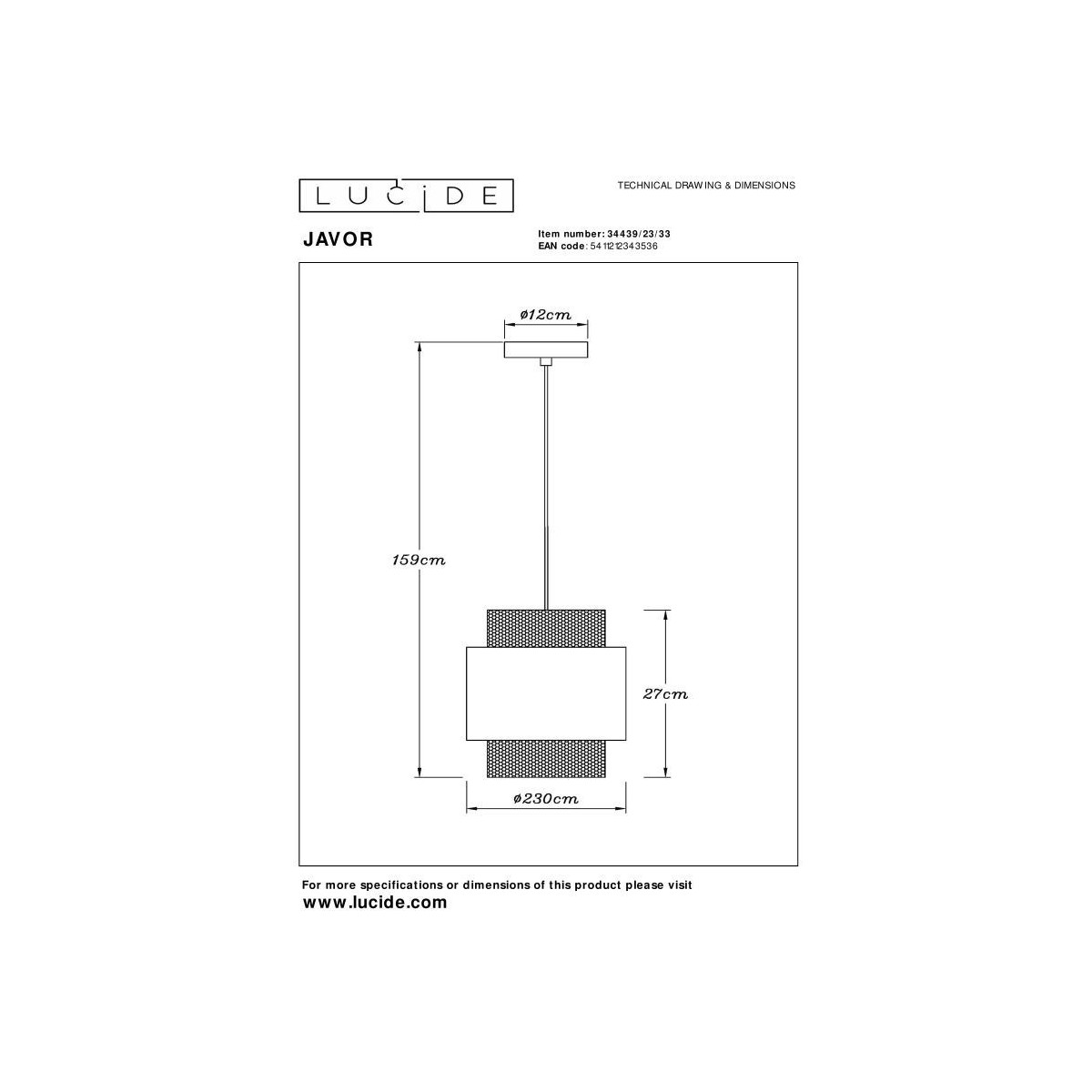 Lucide JAVOR 34439/23/33
