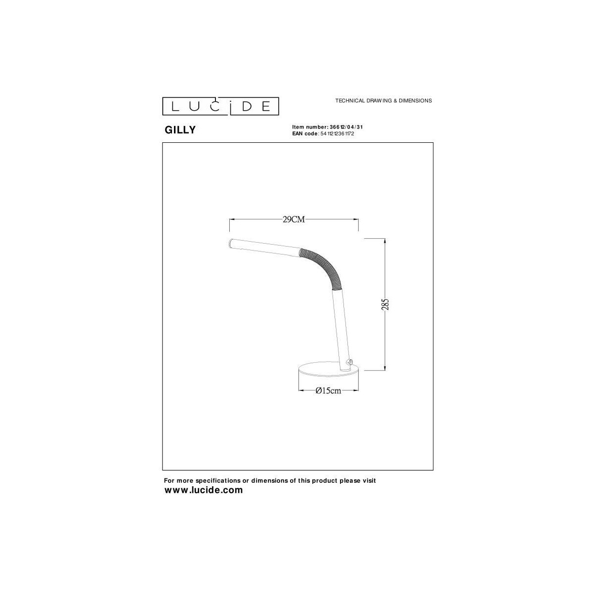 Lucide GILLY 36612/04/31