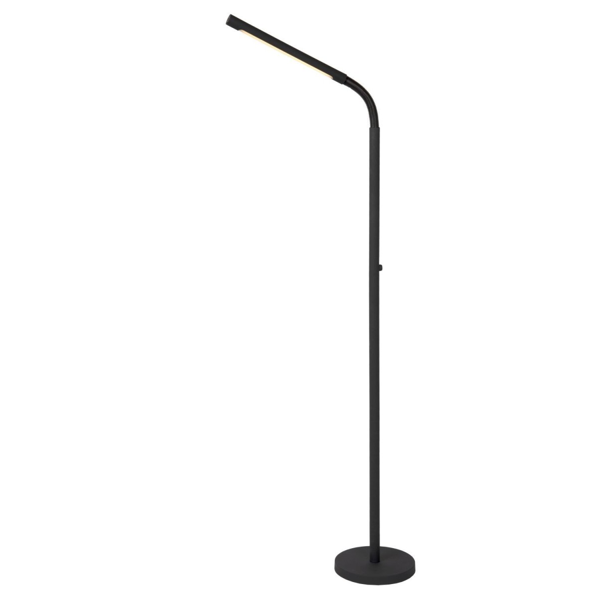 Lucide 36712/04/30 GILLY - Lampa podłogowa do czytania z akumulatorem - Akumulator - Ściemniacz LED - 1x6W 2700K - Czarny
