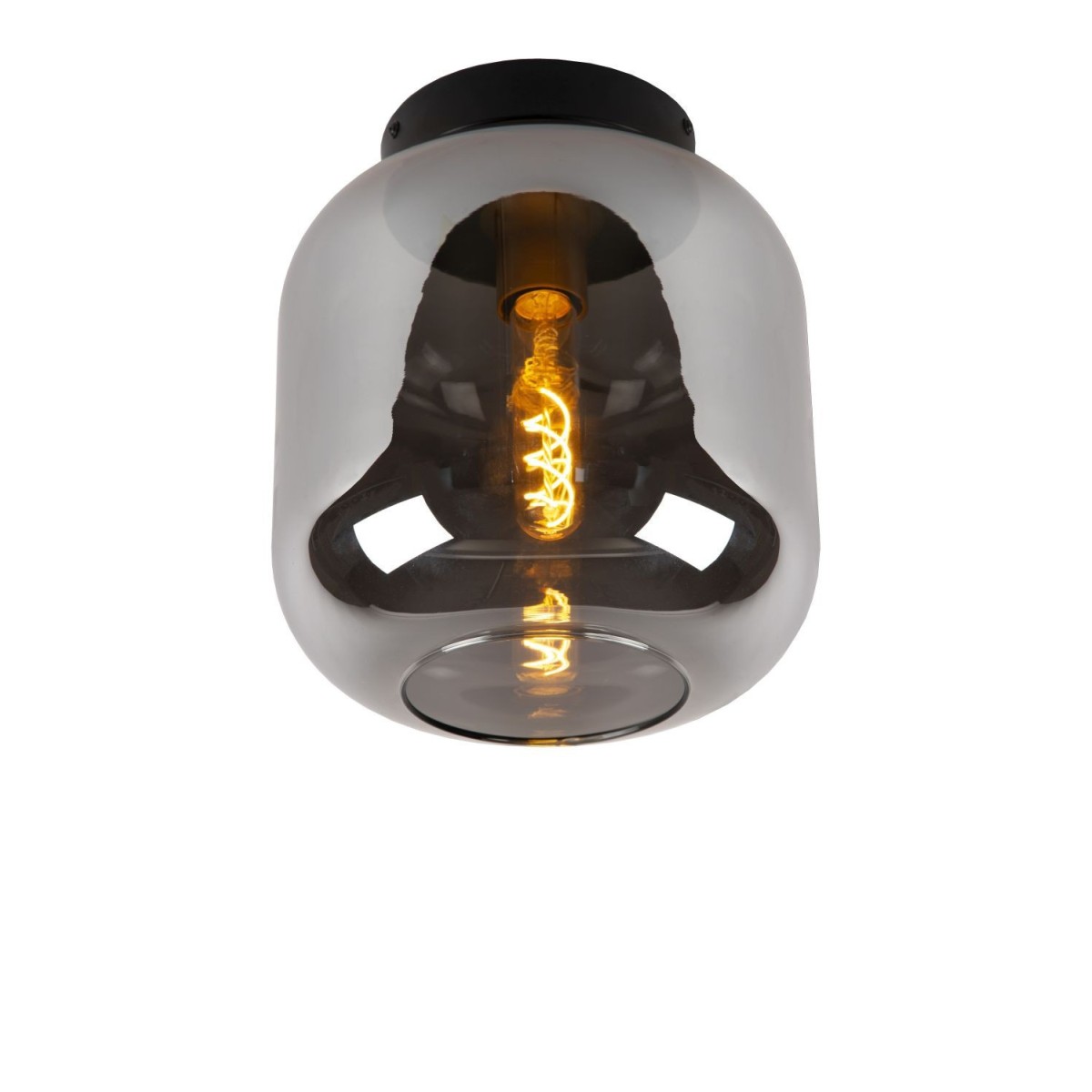 Lucide 45194/25/65 JOANET - Lampa sufitowa wpuszczana - 25 cm - 1xE27 - Szary dymny