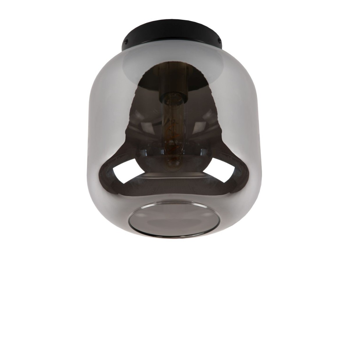 Lucide 45194/25/65 JOANET - Lampa sufitowa wpuszczana - 25 cm - 1xE27 - Szary dymny