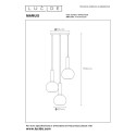Lucide 45402/13/30 MARIUS - Lampa wisząca - 48.5 cm - 3xE27 - Czarny