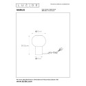 Lucide 45502/01/30 MARIUS - Lampa stołowa - 20 cm - 1xE27 - Czarna