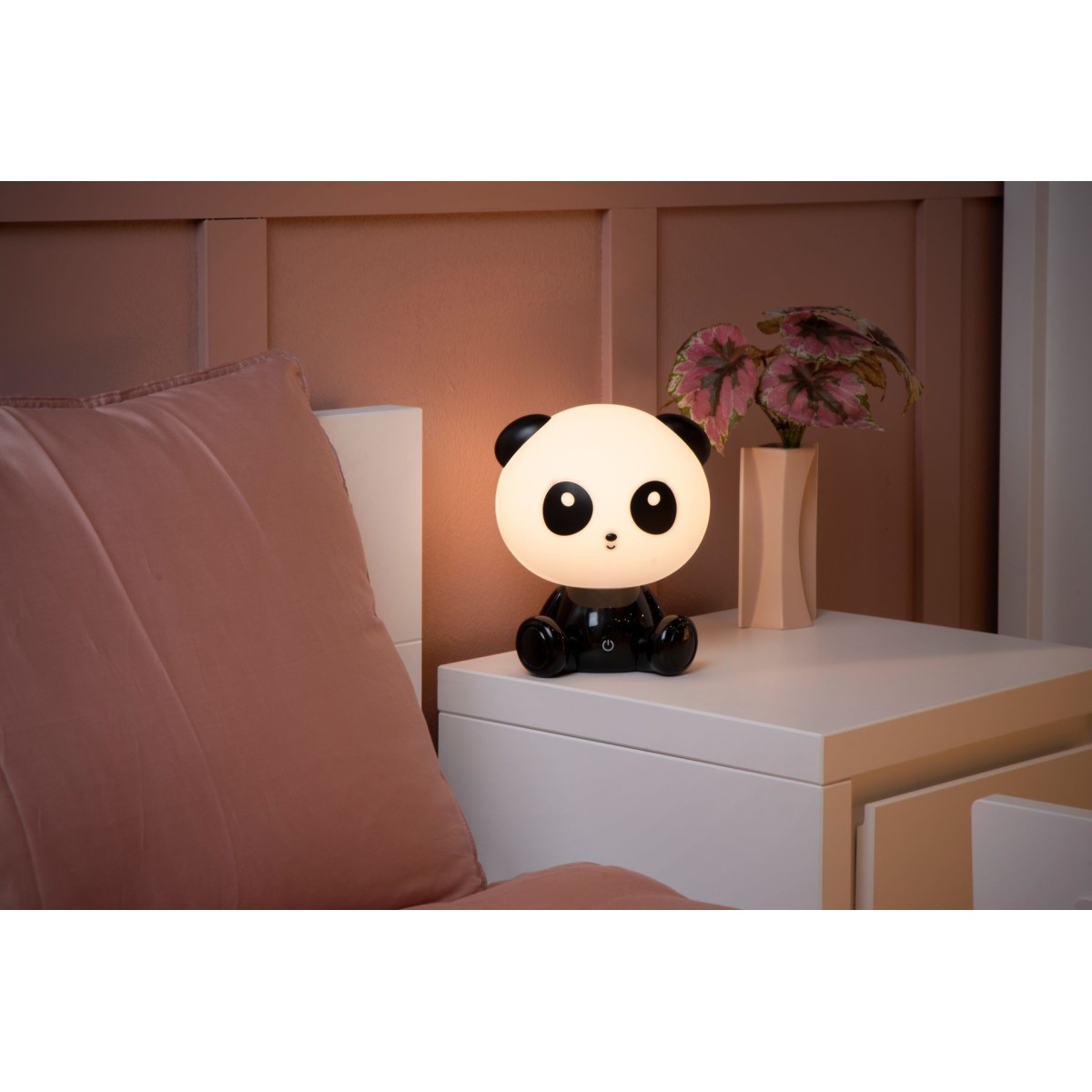 Lucide 71593/03/30 DODO PANDA - Lampa stołowa dziecięca - LED 3 StepDim - 1x3W 4000K - Czarna