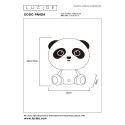 Lucide 71593/03/30 DODO PANDA - Lampa stołowa dziecięca - LED 3 StepDim - 1x3W 4000K - Czarna