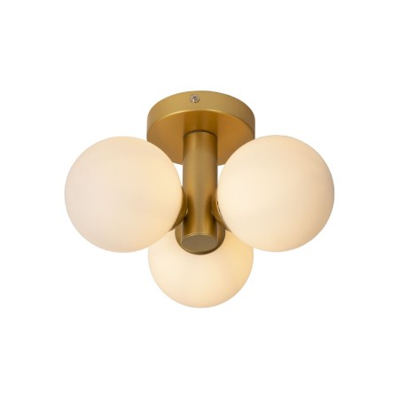 Lucide 74116/03/02 TRUDY - Lampa sufitowa łazienkowa wpuszczana - 28 cm - 3xG9 - IP44 - Matowe złoto - Mosiądz