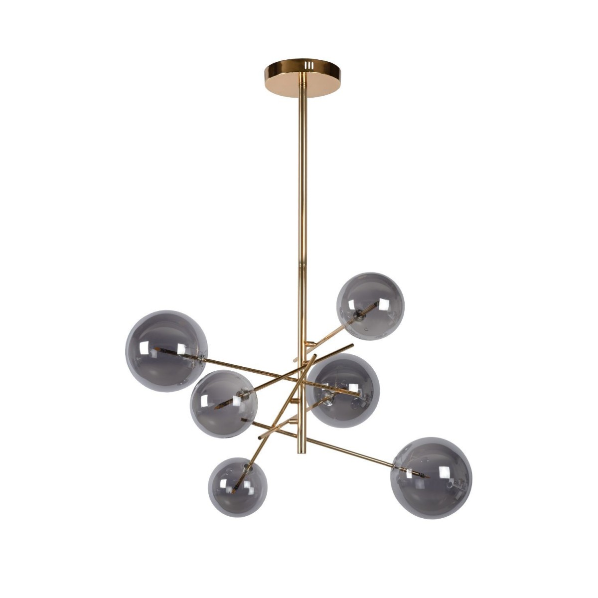 Lucide 46417/06/10 ALARA - Lampa wisząca - 72 cm - LED - G4 - 6x1.5W 2700K - Złota