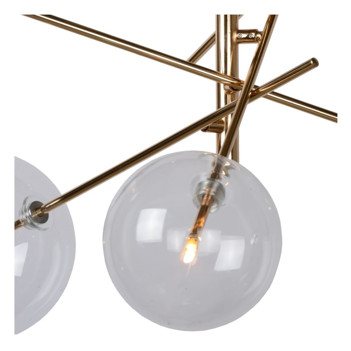 Lucide 46417/06/10 ALARA - Lampa wisząca - 72 cm - LED - G4 - 6x1.5W 2700K - Złota