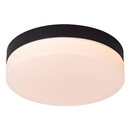 Lucide 79111/24/30 BISKIT - Lampa sufitowa łazienkowa wpuszczana - 23 cm - LED - 1x12W 2700K - IP44 - Czujnik ruchu - Czarny