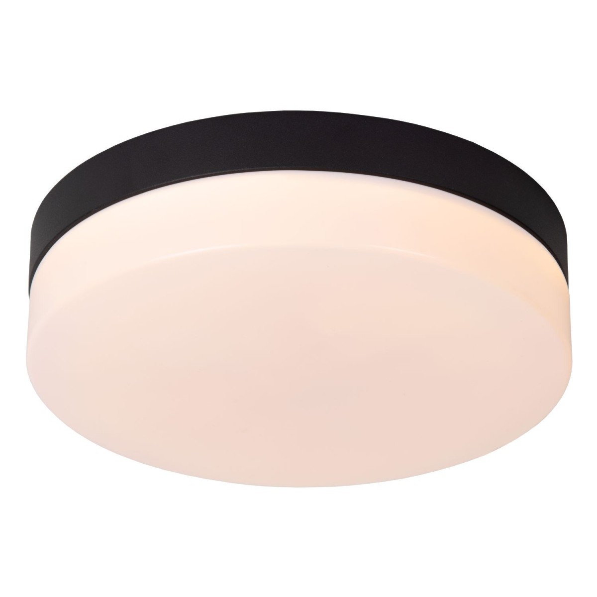 Lucide 79111/24/30 BISKIT - Lampa sufitowa łazienkowa wpuszczana - 23 cm - LED - 1x12W 2700K - IP44 - Czujnik ruchu - Czarny