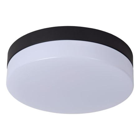 Lucide 79111/24/30 BISKIT - Lampa sufitowa łazienkowa wpuszczana - 23 cm - LED - 1x12W 2700K - IP44 - Czujnik ruchu - Czarny