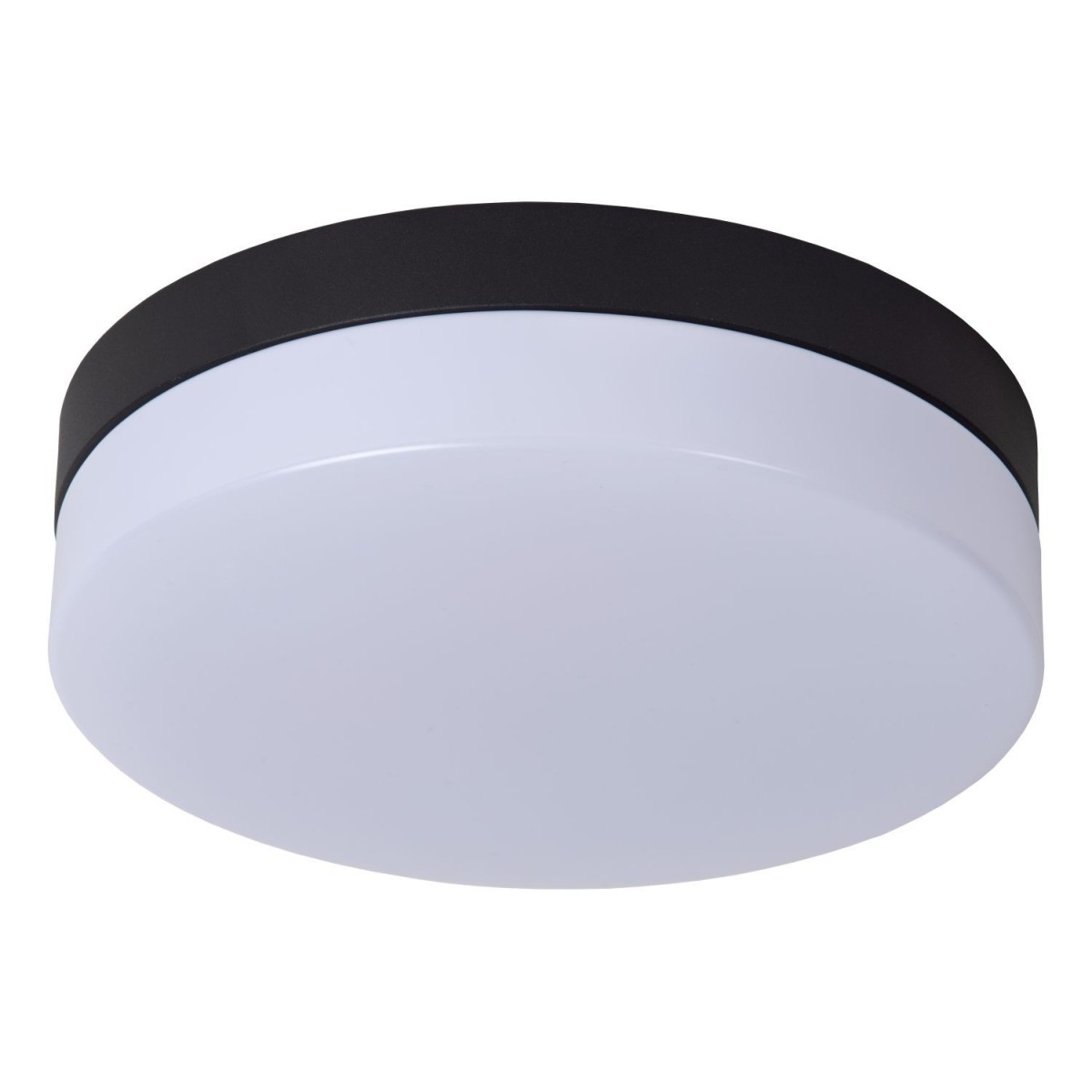 Lucide 79111/24/30 BISKIT - Lampa sufitowa łazienkowa wpuszczana - 23 cm - LED - 1x12W 2700K - IP44 - Czujnik ruchu - Czarny