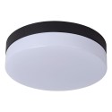 Lucide 79111/24/30 BISKIT - Lampa sufitowa łazienkowa wpuszczana - 23 cm - LED - 1x12W 2700K - IP44 - Czujnik ruchu - Czarny