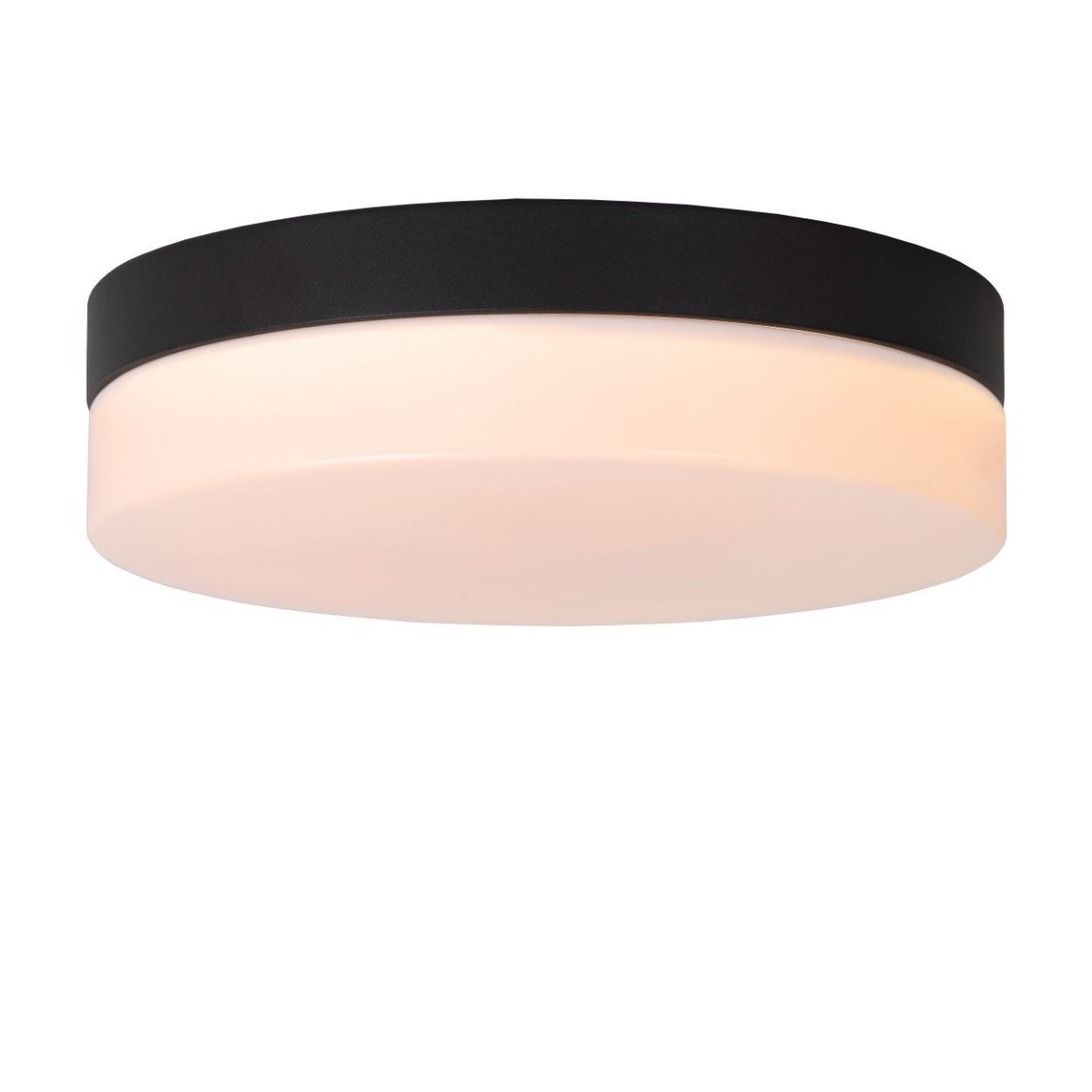 Lucide 79111/24/30 BISKIT - Lampa sufitowa łazienkowa wpuszczana - 23 cm - LED - 1x12W 2700K - IP44 - Czujnik ruchu - Czarny