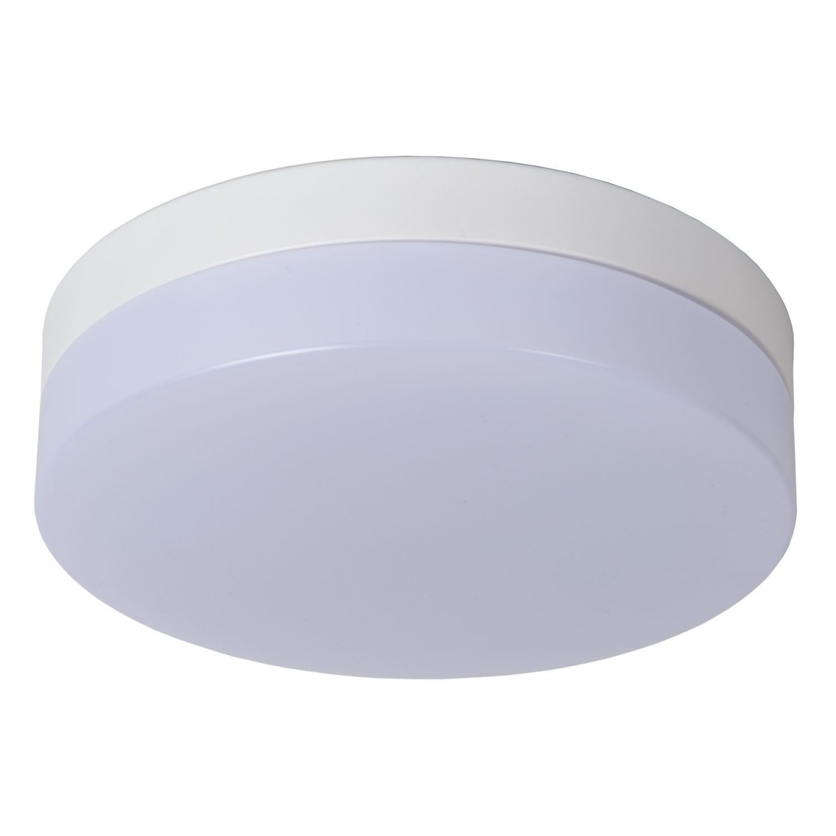 Lucide 79111/24/31 BISKIT - Lampa sufitowa łazienkowa wpuszczana - 23 cm - LED - 1x12W 2700K - IP44 - Czujnik ruchu - Biała