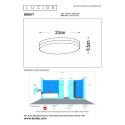 Lucide 79111/24/31 BISKIT - Lampa sufitowa łazienkowa wpuszczana - 23 cm - LED - 1x12W 2700K - IP44 - Czujnik ruchu - Biała