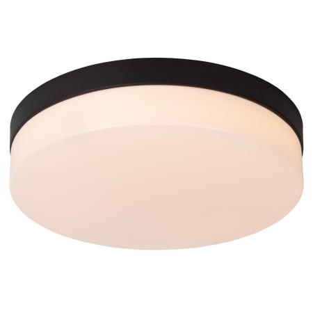 Lucide 79111/30/30 BISKIT - Lampa sufitowa łazienkowa wpuszczana - 28 cm - LED - 1x18W 2700K - IP44 - Czujnik ruchu - Czarny