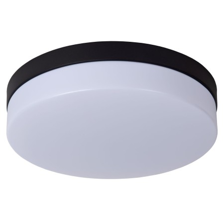 Lucide 79111/30/30 BISKIT - Lampa sufitowa łazienkowa wpuszczana - 28 cm - LED - 1x18W 2700K - IP44 - Czujnik ruchu - Czarny