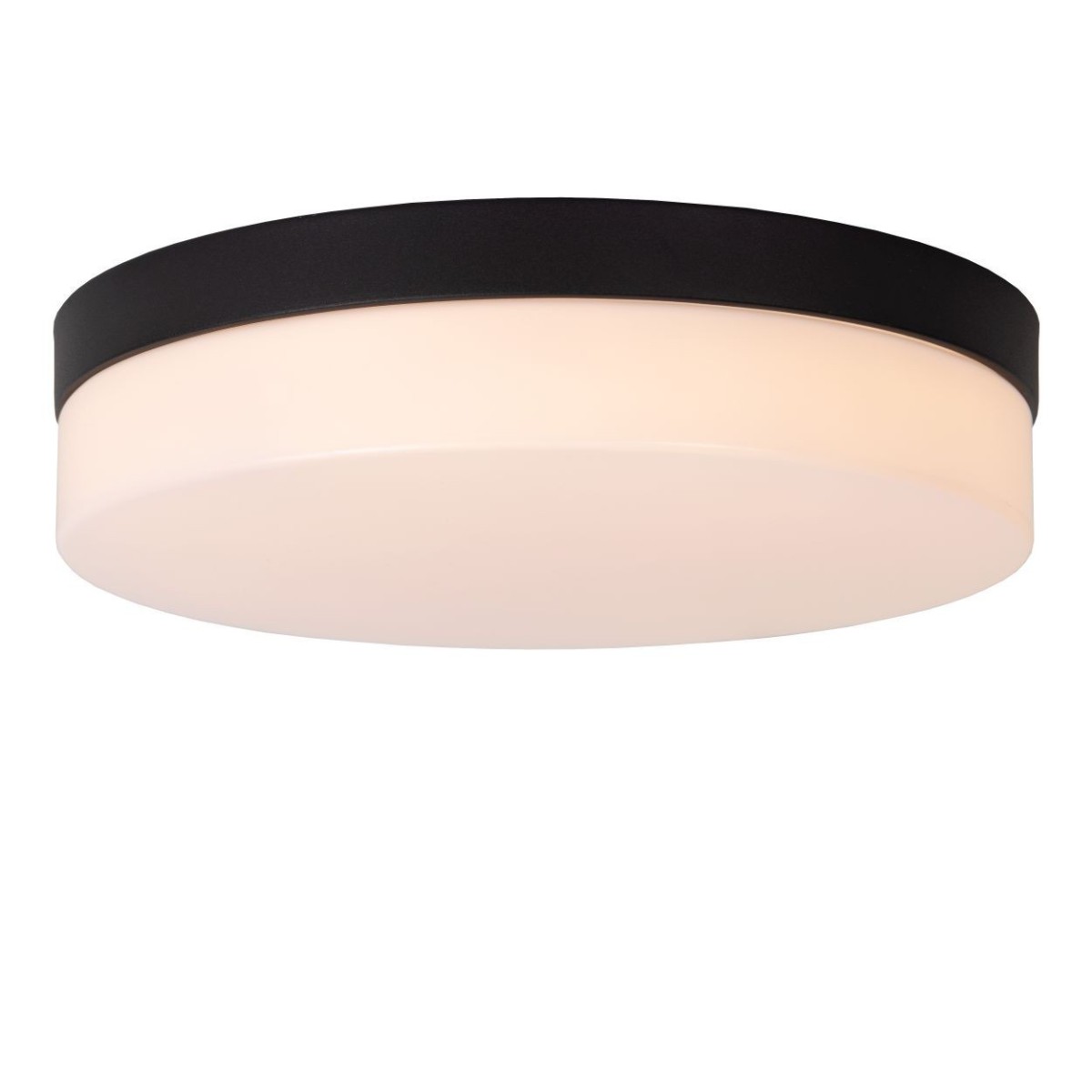 Lucide 79111/30/30 BISKIT - Lampa sufitowa łazienkowa wpuszczana - 28 cm - LED - 1x18W 2700K - IP44 - Czujnik ruchu - Czarny
