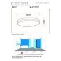 Lucide 79111/30/30 BISKIT - Lampa sufitowa łazienkowa wpuszczana - 28 cm - LED - 1x18W 2700K - IP44 - Czujnik ruchu - Czarny