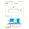 Lucide 79111/30/31 BISKIT - Lampa sufitowa łazienkowa wpuszczana - 28 cm - LED - 1x18W 2700K - IP44 - Czujnik ruchu - Biała
