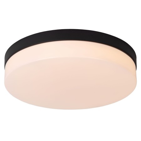Lucide 79111/36/30 BISKIT - Lampa sufitowa łazienkowa wpuszczana - 34.5 cm - LED - 1x24W 2700K - IP44 - Czujnik ruchu - Czarn…