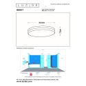 Lucide 79111/36/31 BISKIT - Lampa sufitowa łazienkowa wpuszczana - 34.5 cm - LED - 1x24W 2700K - IP44 - Czujnik ruchu - Biała