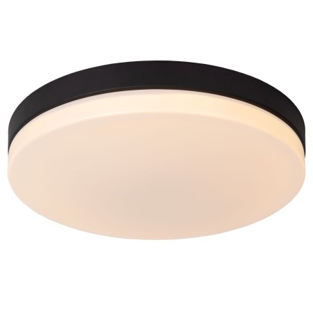 Lucide 79111/40/30 BISKIT - Lampa sufitowa łazienkowa wpuszczana - 40 cm - LED - 1x36W 2700K - IP44 - Czujnik ruchu - Czarny