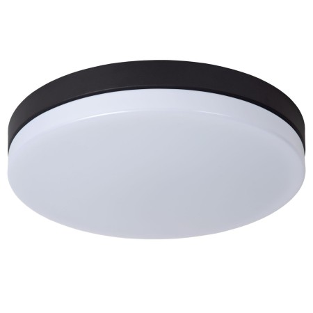 Lucide 79111/40/30 BISKIT - Lampa sufitowa łazienkowa wpuszczana - 40 cm - LED - 1x36W 2700K - IP44 - Czujnik ruchu - Czarny