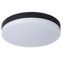 Lucide 79111/40/30 BISKIT - Lampa sufitowa łazienkowa wpuszczana - 40 cm - LED - 1x36W 2700K - IP44 - Czujnik ruchu - Czarny
