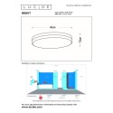 Lucide 79111/40/30 BISKIT - Lampa sufitowa łazienkowa wpuszczana - 40 cm - LED - 1x36W 2700K - IP44 - Czujnik ruchu - Czarny