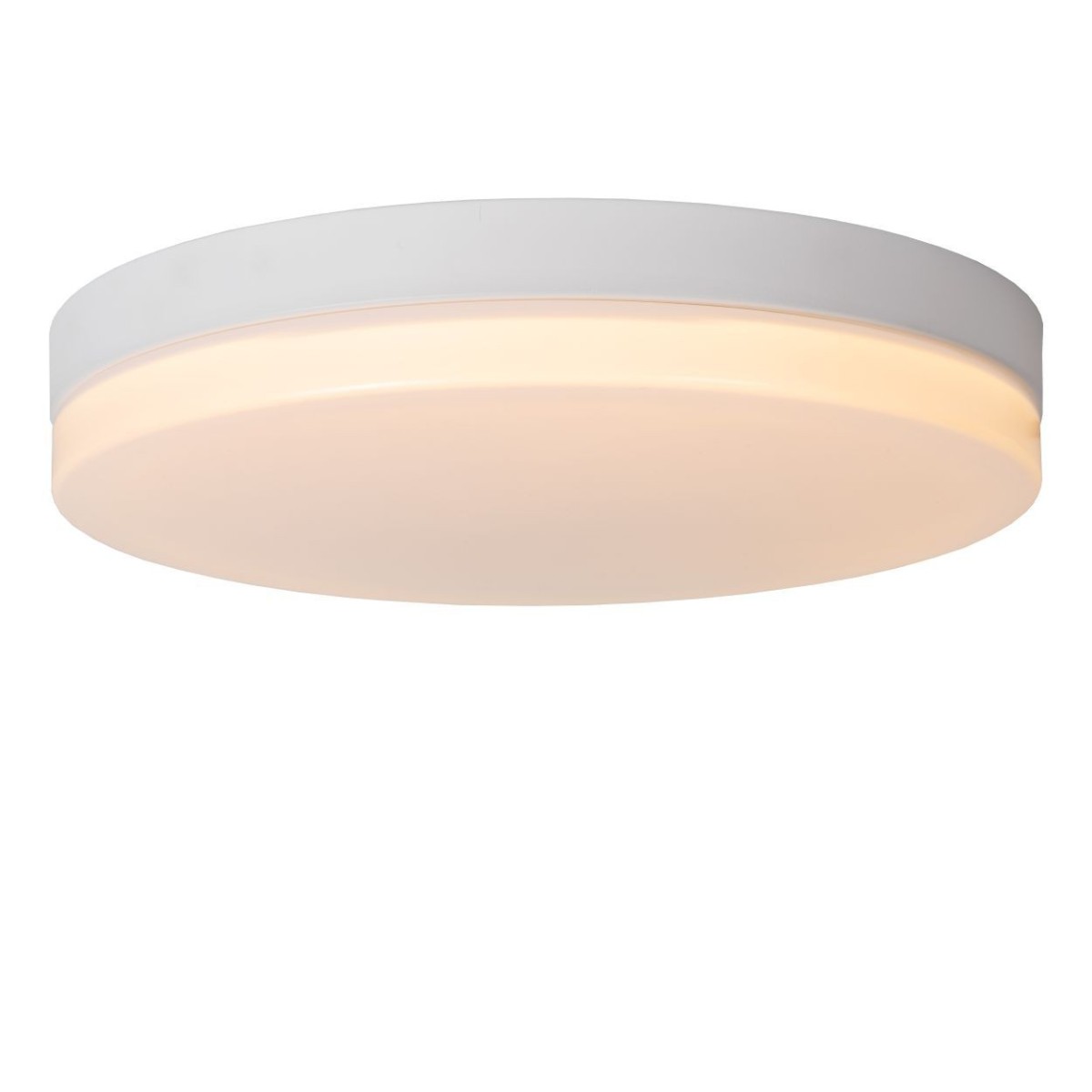 Lucide 79111/40/31 BISKIT - Lampa sufitowa łazienkowa wpuszczana - 40 cm - LED - 1x36W 2700K - IP44 - Czujnik ruchu - Biała