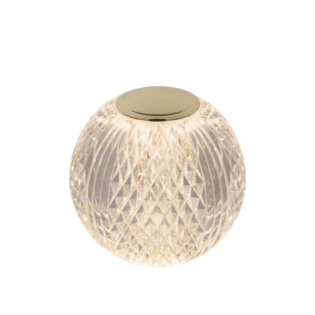 Lucide 13599/02/60 CINTRA - Lampa stołowa akumulatorowa - Akumulator - 11 cm - LED 3 StepDim - 1x2W 2700K - Przezroczysta