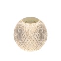 Lucide 13599/02/60 CINTRA - Lampa stołowa akumulatorowa - Akumulator - 11 cm - LED 3 StepDim - 1x2W 2700K - Przezroczysta