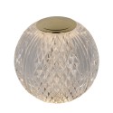 Lucide 13599/02/60 CINTRA - Lampa stołowa akumulatorowa - Akumulator - 11 cm - LED 3 StepDim - 1x2W 2700K - Przezroczysta