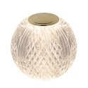 Lucide 13599/02/60 CINTRA - Lampa stołowa akumulatorowa - Akumulator - 11 cm - LED 3 StepDim - 1x2W 2700K - Przezroczysta