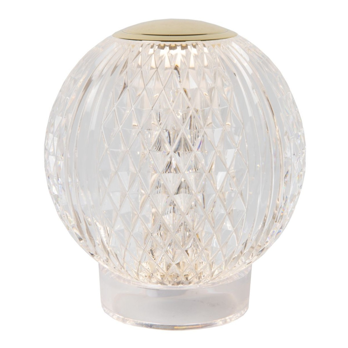 Lucide 13599/02/60 CINTRA - Lampa stołowa akumulatorowa - Akumulator - 11 cm - LED 3 StepDim - 1x2W 2700K - Przezroczysta
