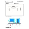Lucide 79110/30/31 DASHER - Lampa sufitowa łazienkowa wpuszczana w sufit - 29.3 cm - LED - 1x12W 2700K - IP44 - Czujnik ruchu…