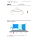Lucide 79110/35/30 DASHER - Lampa sufitowa łazienkowa wpuszczana w sufit - 34.8 cm - LED - 1x18W 2700K - IP44 - Czujnik ruchu…