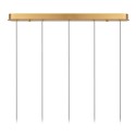 Lucide 13497/16/02 DILENKO - Lampa wisząca - LED ściemnialna - 5x3.5W 2700K - matowe złoto - mosiądz