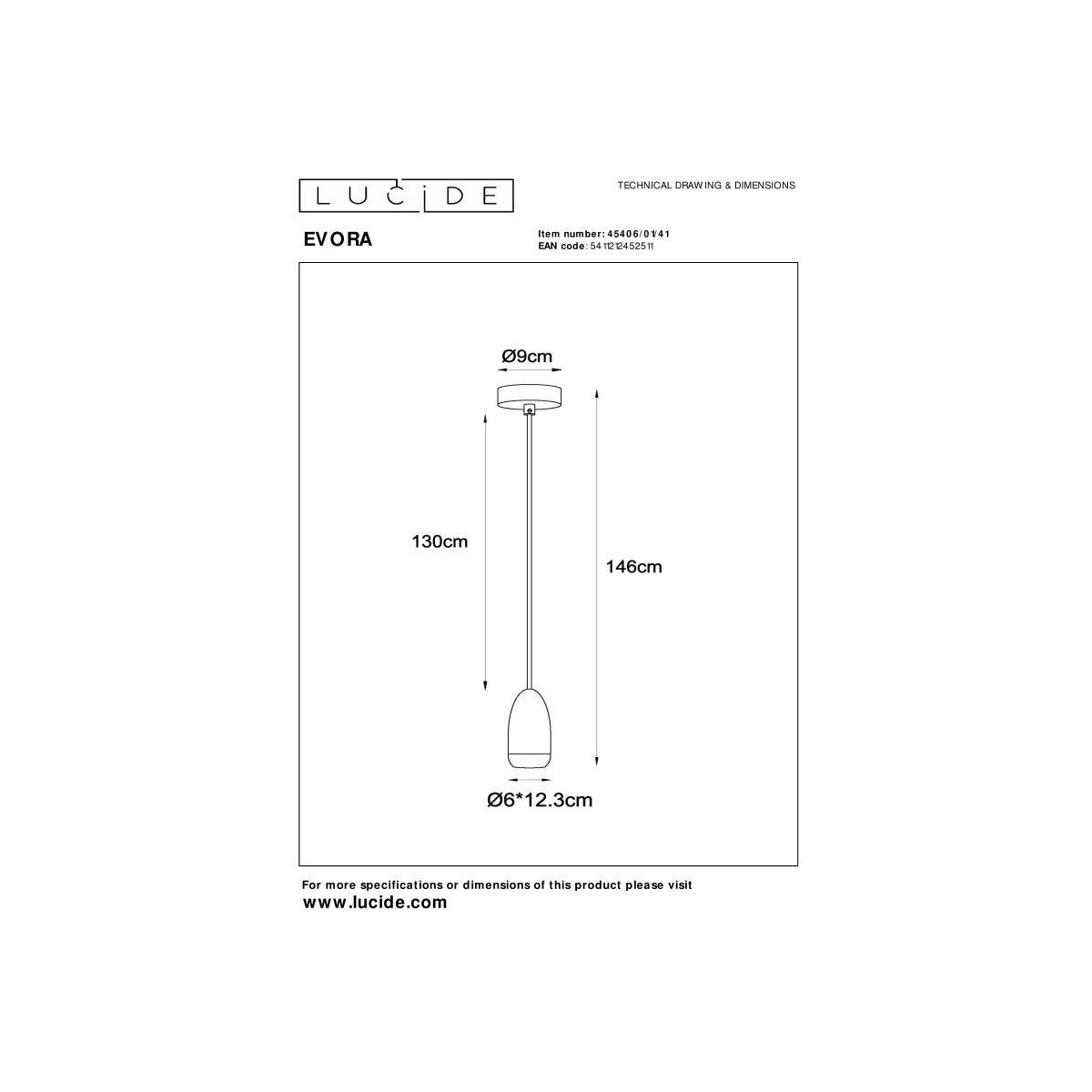 Lucide EVORA 45406/01/41