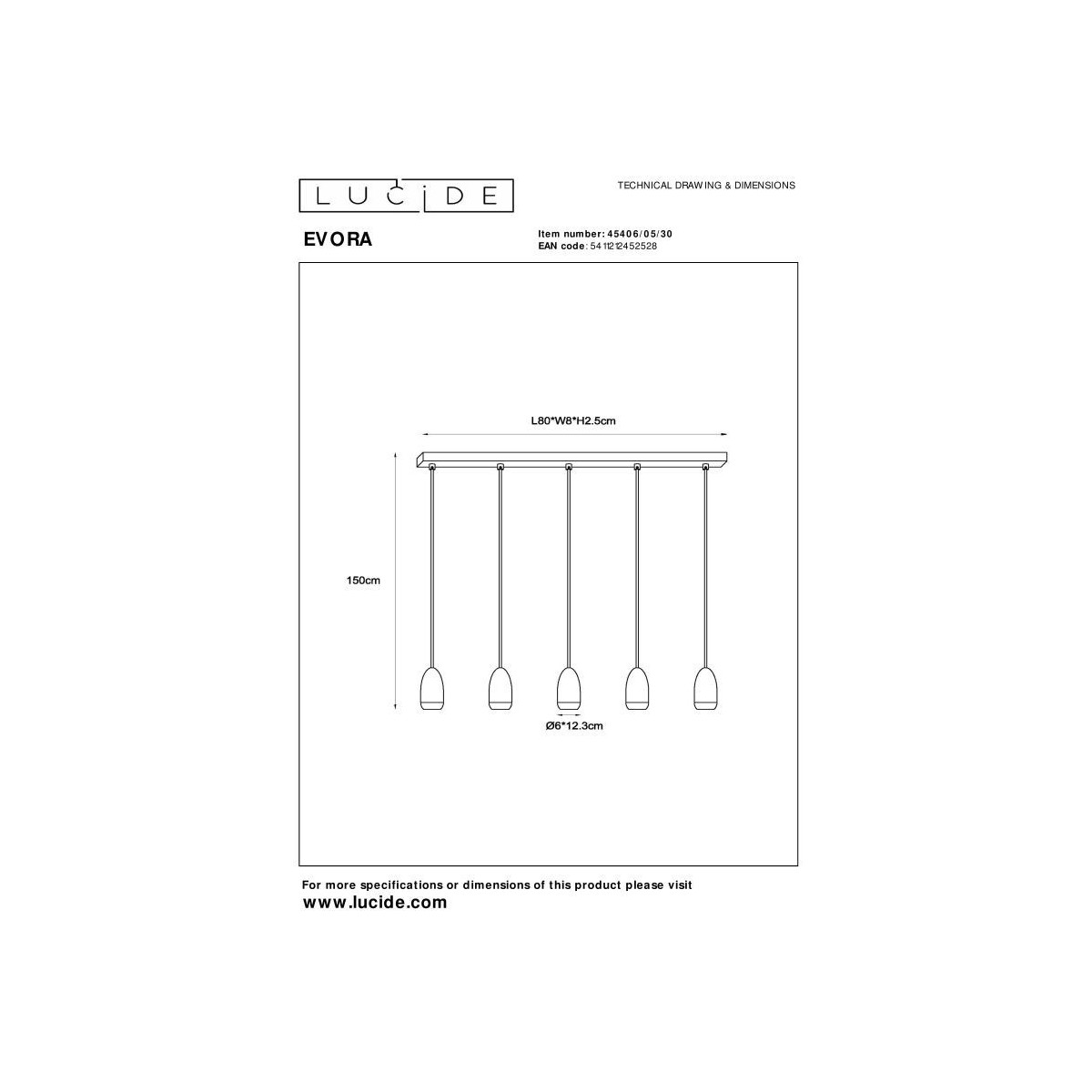 Lucide EVORA 45406/05/30