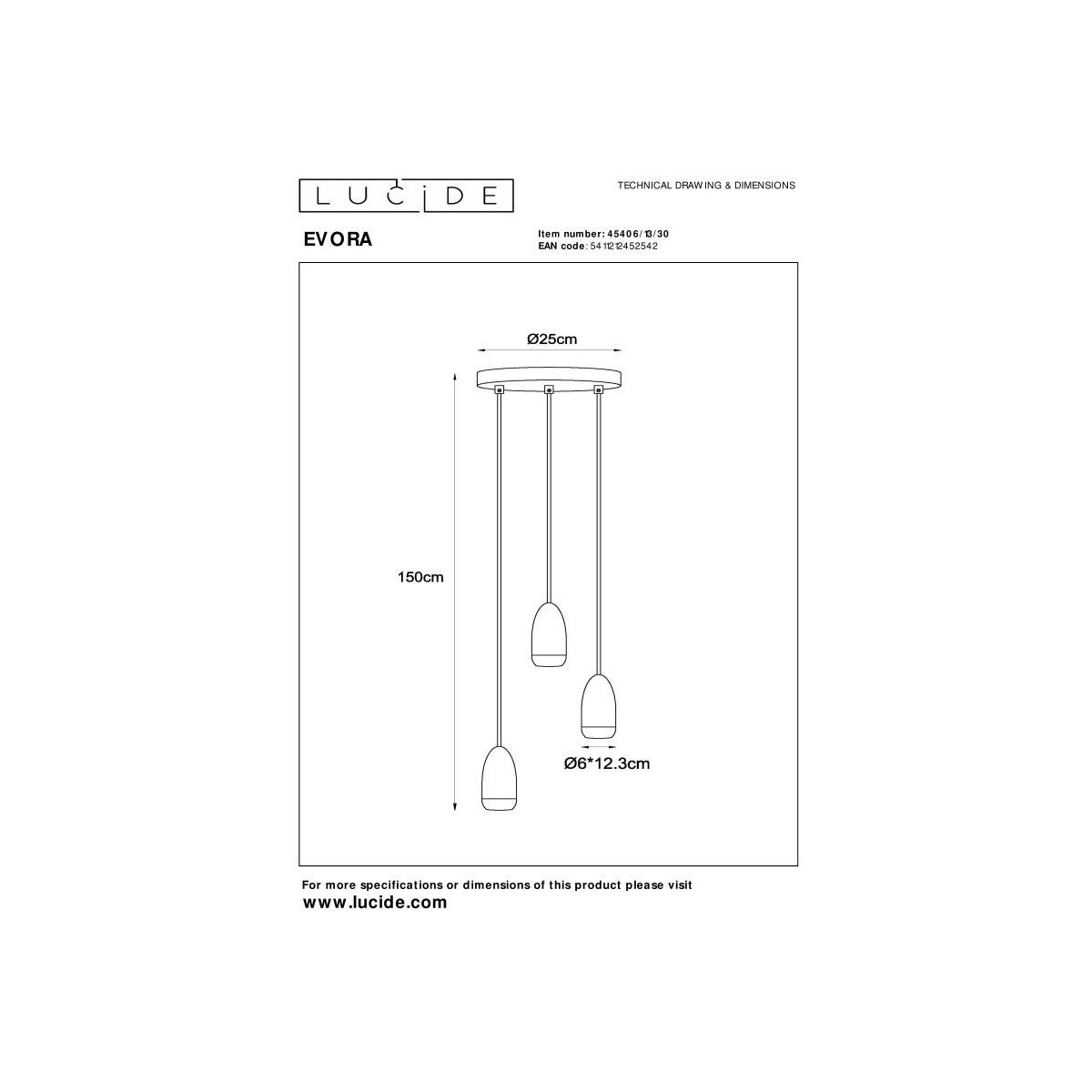 Lucide EVORA 45406/13/30