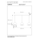 Lucide 30460/03/60 GUNHILD - Lampa wisząca - 3xE27 - Przezroczysta