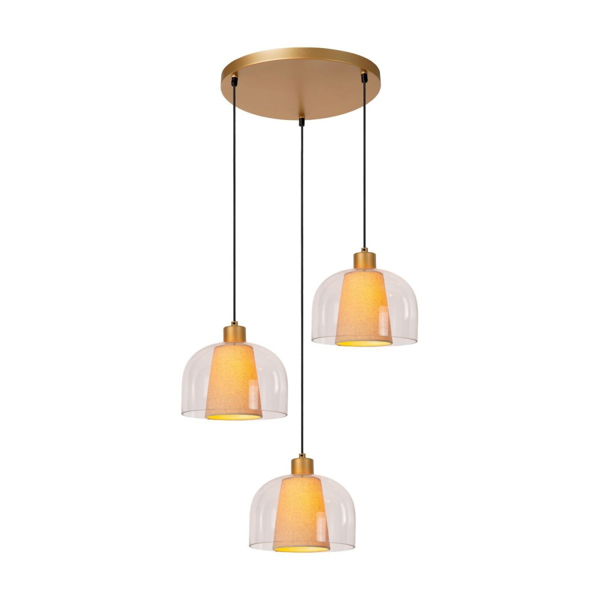 Lucide 30460/13/60 GUNHILD - Lampa wisząca - 3xE27 - Przezroczysta