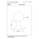 Lucide 25516/01/02 MOYA - Lampa stołowa - 12 cm - 1xG9 - Matowe złoto - Mosiądz