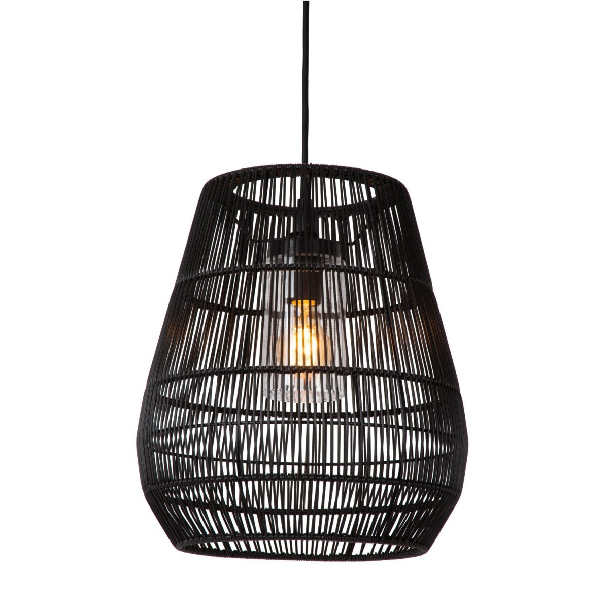 Lucide 03844/01/30 NERIDA - Lampa wisząca do wewnątrz i na zewnątrz - 35 cm - 1xE27 - IP44 - Czarna
