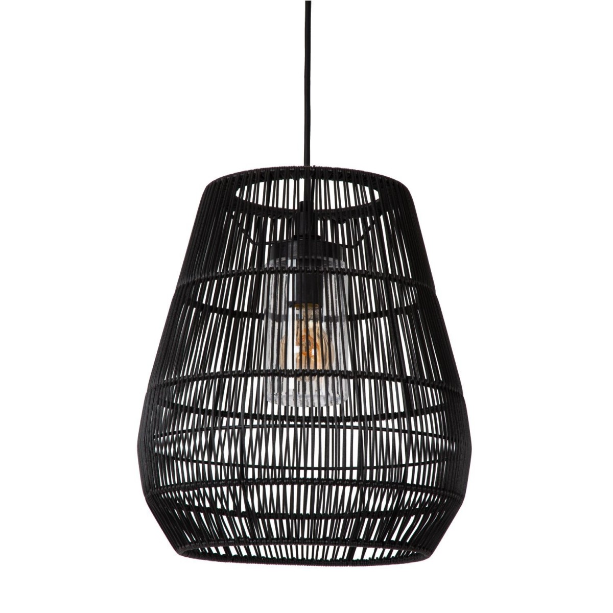 Lucide 03844/01/30 NERIDA - Lampa wisząca do wewnątrz i na zewnątrz - 35 cm - 1xE27 - IP44 - Czarna
