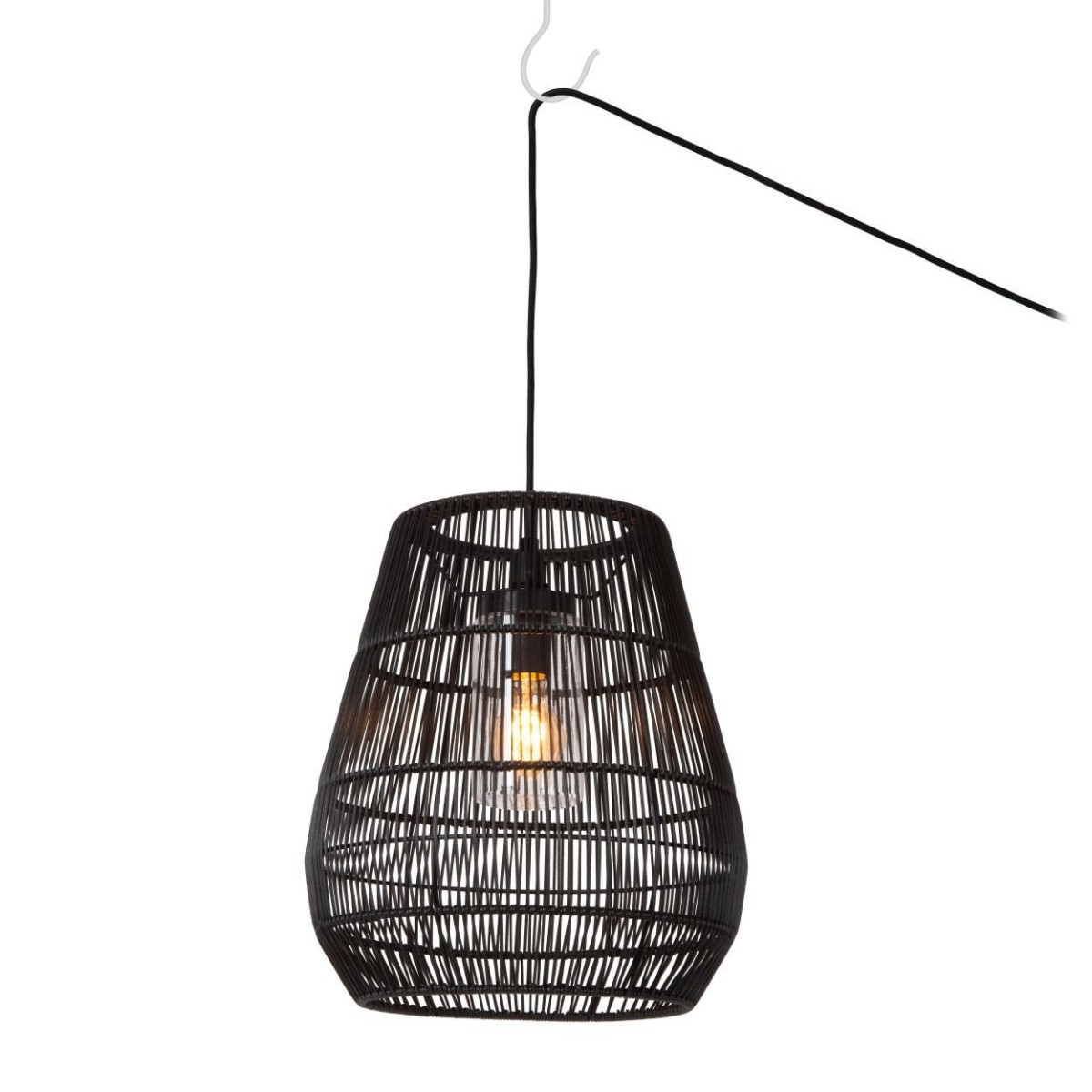 Lucide 03844/01/30 NERIDA - Lampa wisząca do wewnątrz i na zewnątrz - 35 cm - 1xE27 - IP44 - Czarna